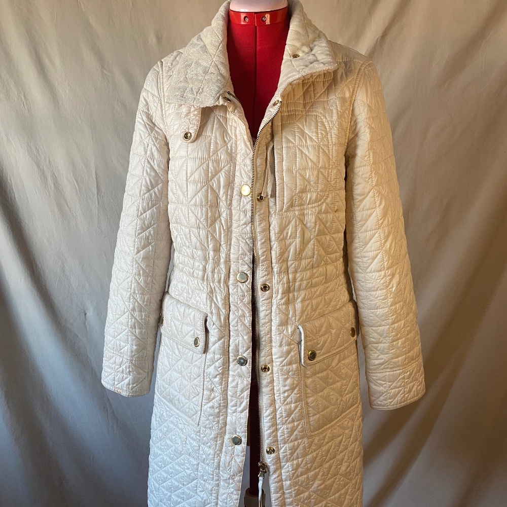 CHEAP/WARM QUILTED MARC JACOBS COAT, IVORY COLOR